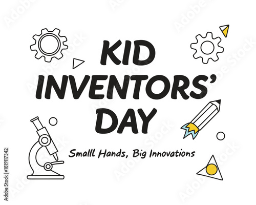 Creative Kid Inventors’ Day Typography Design