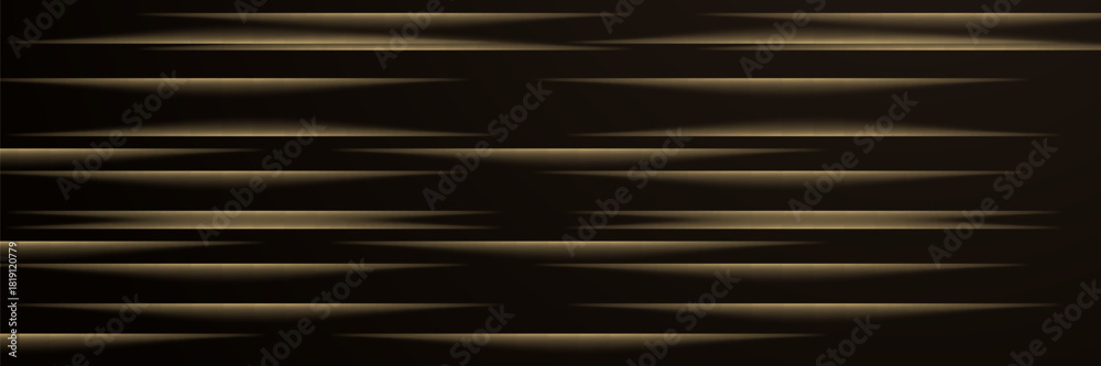 Obraz premium Minimal abstract luxury ads design. Modern elegant shiny gold lines on brown dark gradient background. vector, poster