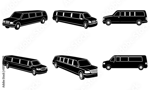 Luxurious limousine collection for upscale transportation, ideal for events, weddings, or corporate travel, showcasing elegance and style in every ride