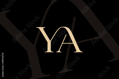 YA or AY letter logo icon design. Classic style luxury initials monogram.