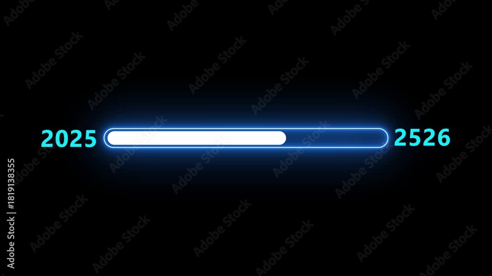 Futuristic digital loading bar interface, cyber progress countdown for ...