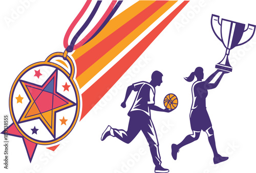 vector illustration of a football player