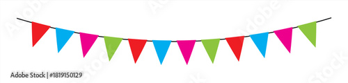party garland vector. garland flag