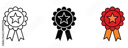 Premium badge icon vector. Recognizing Excellence, Success, premium quality product rating certified symbol. vector illustration.