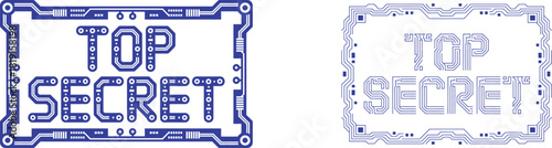 Top secret stamp for confidential themes
