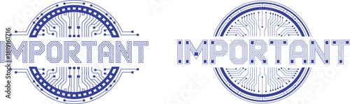 Tech advisory graphic with circuit board design