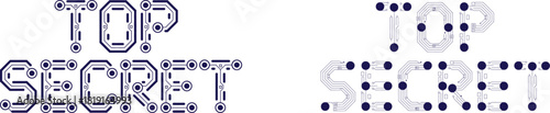 Top secret graphic with tech style