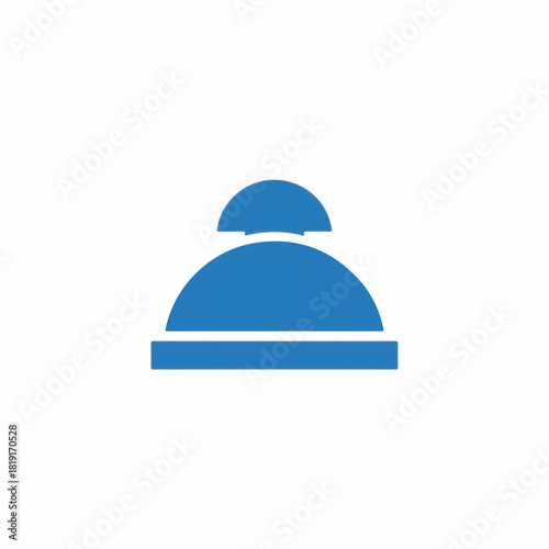 Blue calling bell symbol for service alerts and notifications, signaling requests. Calling bell alerts signal attention, a visual metaphor of immediate support, making sure someone is available.