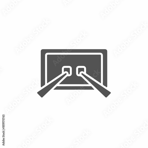 Simple satellite communication signal illustration representing wireless networks.