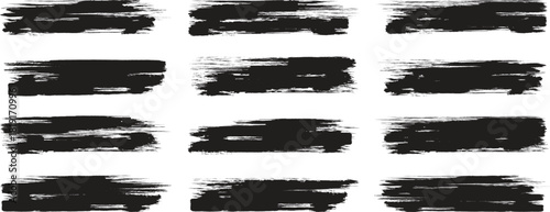 ink brush strokes.  Black hand drawn stripes, rough grunge paint texture. ink brush stroke vector design element for grunge texture background and artistic illustration.