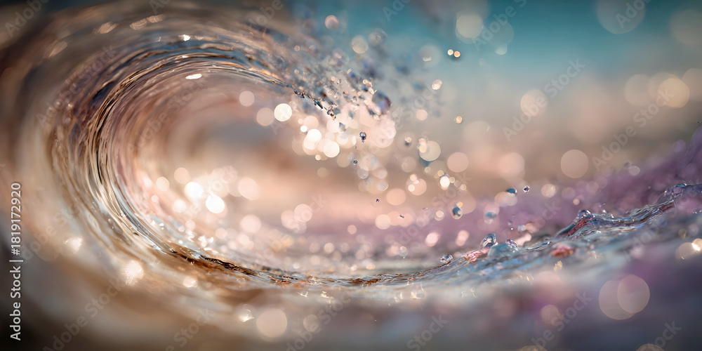 Fototapeta premium Portal of Light and Colorful Transition Tunnel, ai generated.