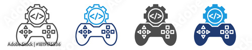 game development icon set multie style