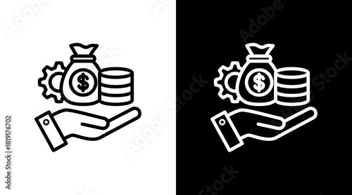 Asset Management  White Icon Set Design