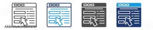 creating online forms icon set multie style