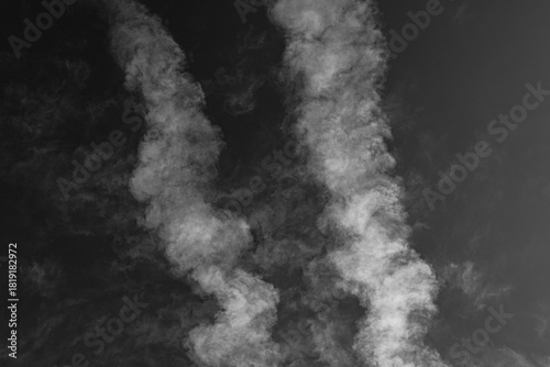 Dramatic abstract black and white clouds 