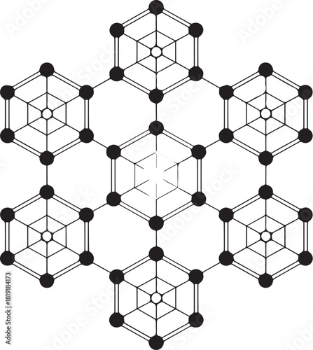 Blockchain Icon Vector – Crypto Network Symbol, Digital Ledger Technology Illustration