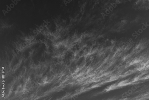 Dramatic abstract black and white clouds 