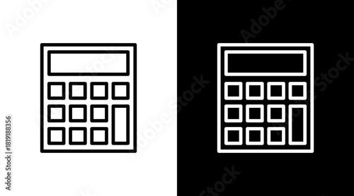 Calculator  White Icon Set Design