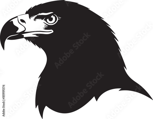 eagle icon illustration black silhouttee tatto art mighty wings 
