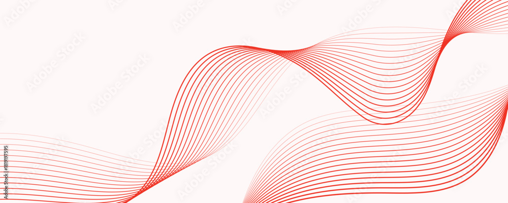 Fototapeta premium abstract background with red waves