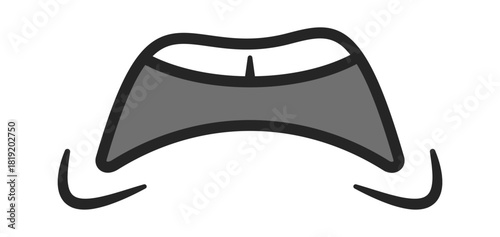 Screaming, calling, open comic mouth