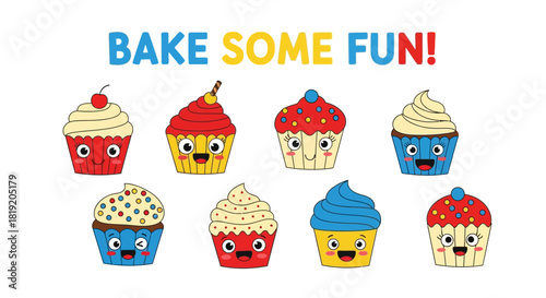 Colorful Cupcakes Delightfully Decorated for Baking Fun and Sweet Treats.