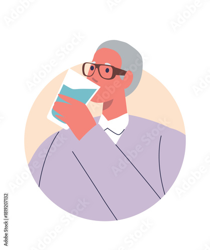 Pensioner maintenance health drinking water