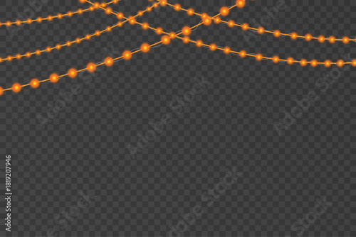  Fairy Lights on Transparent Background