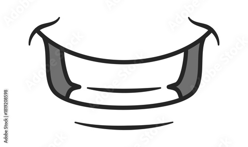 Shiny smiling mouth cute grimace