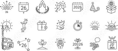 Vector Line Art: Towards New Beginnings, Growth, and the Future 2026