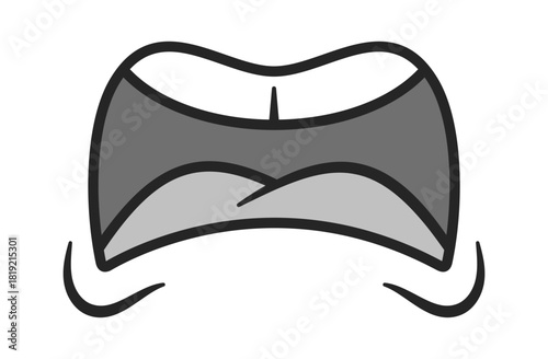 Opened mouth comic groovy grimace