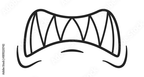 Mad evil toothy mouth emoticon