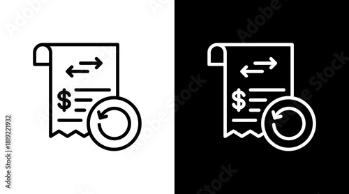 Transaction History  White Icon Set Design