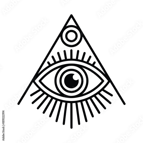 The all seeing eye symbol inside a triangle