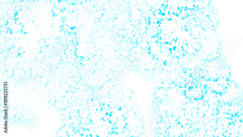 Abstract Bright Aqua Blue Grunge Texture With High-Key Cyan Watercolor Background with Frosty Ice & Chalk Effects for Clean Summer & Wintry Design