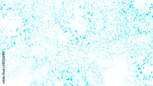 Abstract Bright Aqua Blue Grunge Texture With High-Key Cyan Watercolor Background with Frosty Ice & Chalk Effects for Clean Summer & Wintry Design