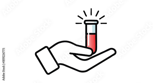 Laboratory Blood Test in Hand Symbolizing Medical Research and Scientific Discovery for Healthcare Advancements and Diagnostic Innovations with a Focus on Health and Well being