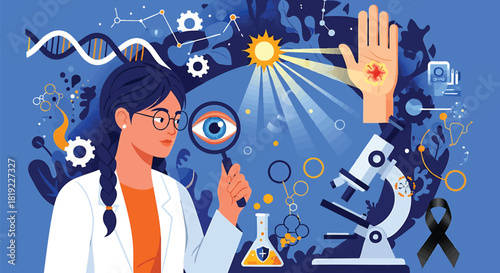 Medical Professional Conducting Scientific Research with Advanced Technology and Diagnostic Tools Aiming for Breakthroughs in Healthcare and Disease Prevention Offering Hope and Progress