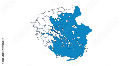 Map of Greece showing the region of Macedonia highlighted in blue.