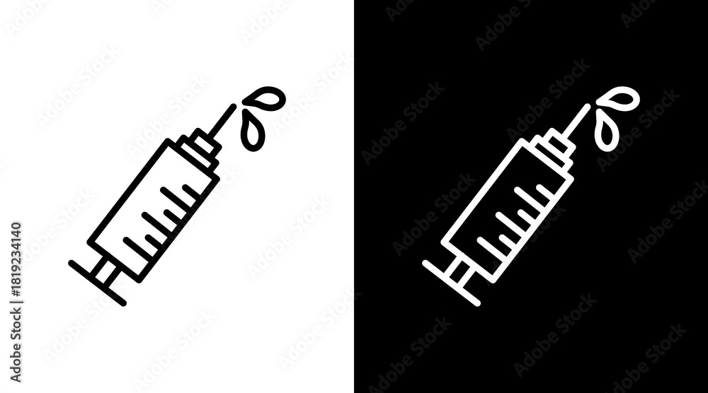 Obraz premium Injection White Icon Set Design