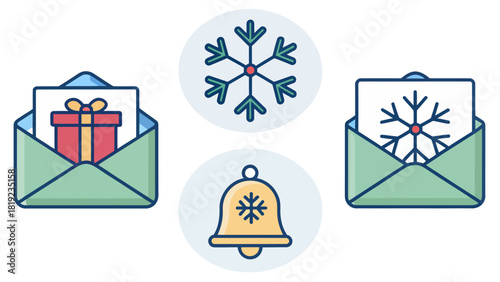 Spread holiday cheer with this festive collection of Christmas icons delivered right to your inbox now