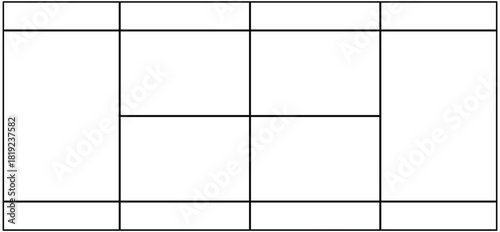 Tennis court marking in top view. Tennis court marking layout with lines isolated on a transparent background. Tennis court top view. vector illustration eps file. 