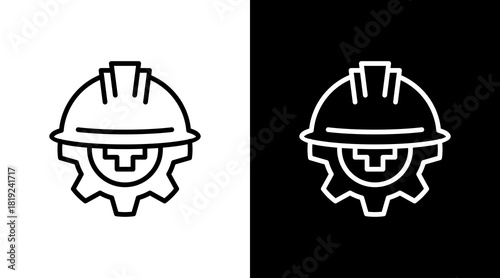 Workplace Safety  White Icon Set Design