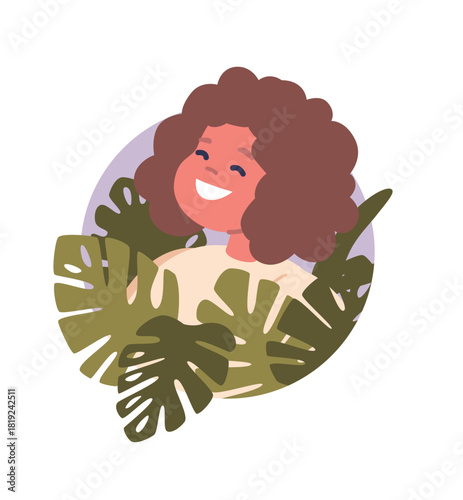 Beautiful girl child tropical avatar