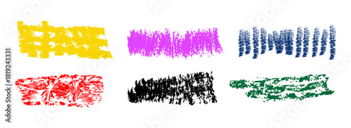 Handmade Crayon Brush Marks Collection, Artistic Textured Strokes for artistic layouts, DIY crafts, bold highlight accents, social media graphics, and modern graphic design.