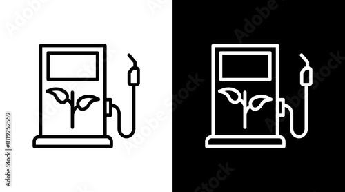 Biofuel  White Icon Set Design