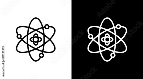 Atom  White Icon Set Design