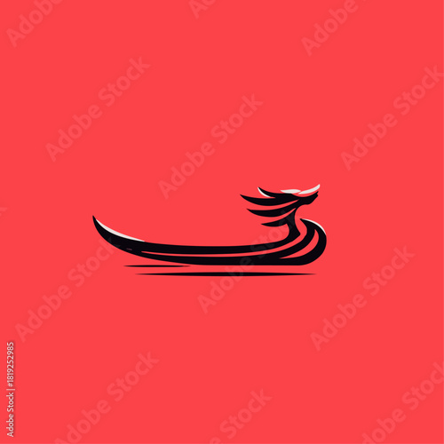 dragon boat simple vector