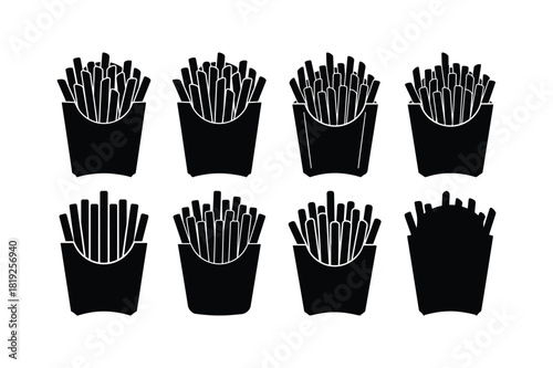 French Fries Silhouette Collection
