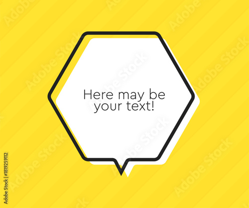 Speech bubble. Space for quote text, frame message